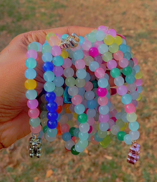 (3) Cotton Candy Drip Bracelets